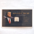 Donald Trump Tribute Card w/ Genuine 1g Valcambi Suisse .999 Fine Silver Bar