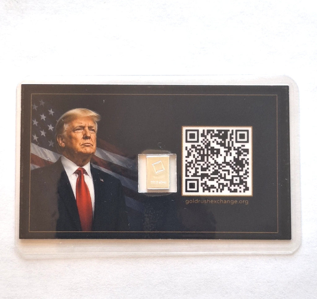 Donald Trump Tribute Card w/ Genuine 1g Valcambi Suisse .999 Fine Silver Bar